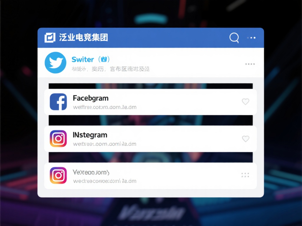官方社交媒体渠道
泛亚电竞集团在主流社交平台（如